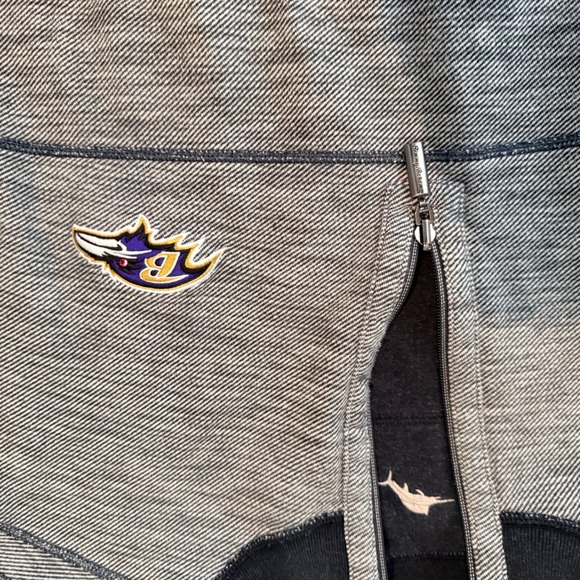 Baltimore Ravens Quarter Zip Reversible Pullover Men's Gray NFL - Picture 7 of 10